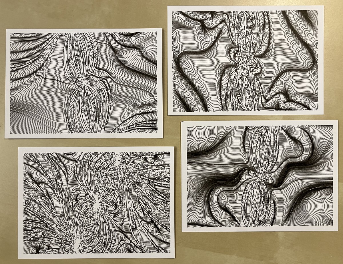 Flowlines twisting and twirling around interestingly around three singularities